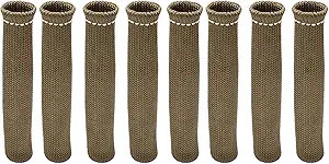 8pcs 1800° Spark Plug Wire Boots Heat Shield Protector Sleeve  Color: Titanium