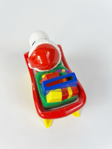 Vintage Whitman’s Candies Christmas Sleigh Coin Bank Peanuts Snoopy Woodstock - Picture 6 of 7