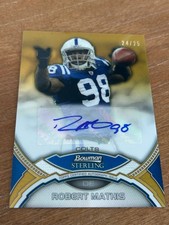 2011 Bowman Sterling - ROBERT MATHIS Auto #24/25 - GOLD Refractor - COLTS