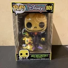 H)Funko Pop Disney Jack Skellington w/ Zero #809 JUMBO 10 Inch Blacklight NEW