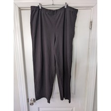 Eileen Fisher Woman Black Stretch Jersey Pull On Straight Leg Pants Plus Size 3X