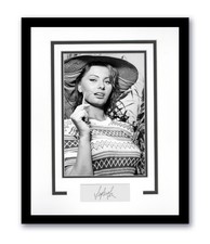 Sophia Loren Autographed Signed 11x14 Framed Photo The River Girl ACOA