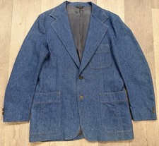 Vintage 70s Levi  s Panatela Denim Blazer Sport Coat - Size 44R
