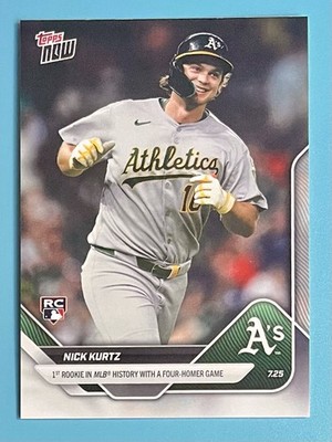 2025 Topps Now Nick Kurtz Rookie (4 Homer Game) ATHLETICS A's #464