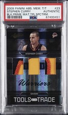 Stephen Curry 2009 Absolute Memorabilia #23 Prime Material /25 Rookie PSA Auth