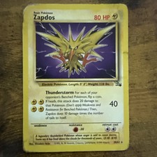 Wizards of the Coast Zapdos Fossil 30/62 80 HP English 1999 on eBay