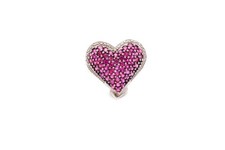 Sterling Silver 925 Ruby Heart Ring Size 5.75