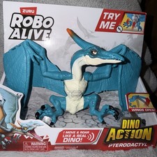 Robo Alive Dino Action Pterodactyl by ZURU Wings Open and Roars NEW