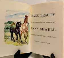 Black Beauty by Anna Sewell 1954 Illustrated Hardcover Children's Classics FIND