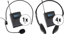 Kabelloses Tour Guide Set mit 1 Sender und 4 Empfängern für Tourismus & Gewerbe