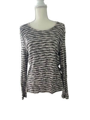 GERRY WEBER Collection Gray Patterned Top Size Small