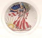 1999 American Eagle 1 Oz Silver Dollar Colorized With Box