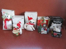 1990 - 1994 FANCY FEAST CAT CHRISTMAS ORNAMENTS