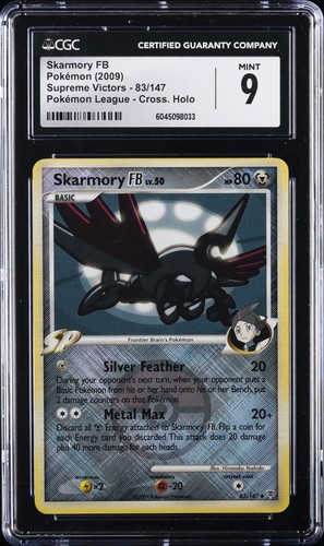 2009 POKÉMON SUPREME VICTORS POKÉMON LEAGUE - CROSS. HOLO #083 SKARMORY FB CGC 9