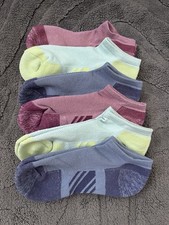 New 6 Pack Women  s Athletic Ankle Socks Size 6-9