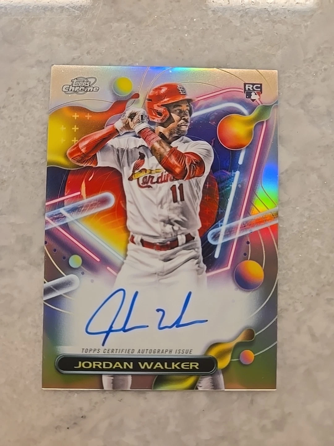2023 Topps Chrome Cosmic Jordan Walker Rookie Auto St. Louis Cardinals