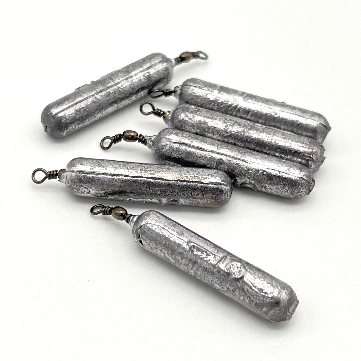 drop shot fishing weights pencil leads with swivel 2g-20g 6pcs