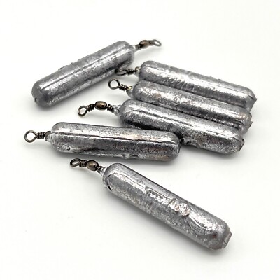 drop shot fishing weights pencil leads with swivel 2g-20g 6pcs