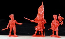 Timpo Recasts Highland Command Set in red - 54mm unpainted plastic toy soldiers