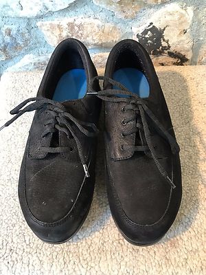 DREW Comfort Orthopedic Lace-up BLACK Nubuck Leather Shoes  display picture 2