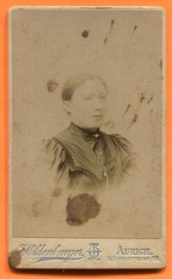 CDV Aurich, Germany, Portrait of a Young Woman, by Oldenburger, circa 1890s