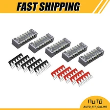FIVE SET Bus Bar Power Distribution Block 6 Position Terminal 600V 15A Universal
