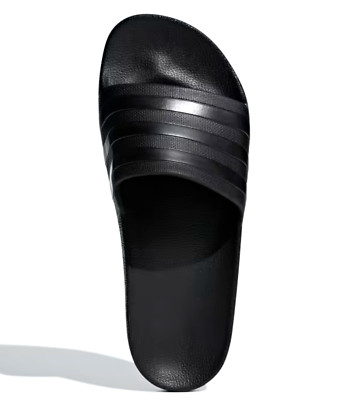 NEW ADIDAS MEN'S ADILETTE AQUA SANDALS SLIDES ~ SIZE 9  #f35550 BLACK