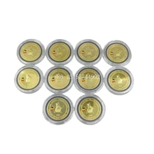 10 Pcs Zimbabwe $100 One Hundred Trillion Dollar Africa 5 Big Craft  Animal Coin