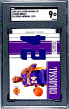 2009 Panini National Treasures Playoff Colossal Material /99 Kobe Bryant SGC 9