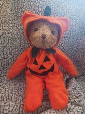 Halloween Pumpkin Orange Teddy Bear