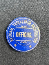 National Trolleybus Association Official Bus Hat Cap Jacket Uniform Badge