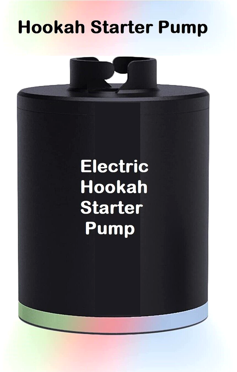 Electric Hookah Pump Mini Portable Starter Charcoal Burner Led Light Helper  Kit | eBay