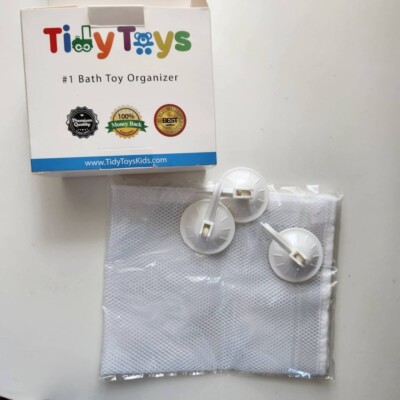 Tidy Toys Bath Toy Organizer With Suction Cups, White 1 Pack