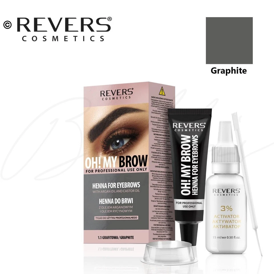 Henna Eyebrow Eyelash Tint Lasting Brow Dye Paint Cream Brown Black Full Kit Set - Image 4 of 4