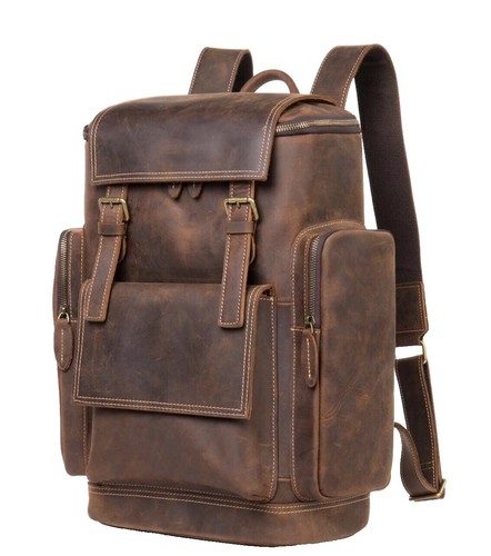 RARE! Avirex Leather VTG USA Style Motorcycle Backpack Rucksack