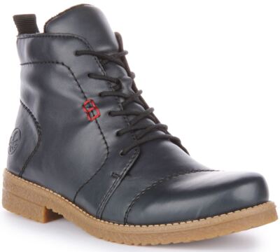 Rieker 73500-14 Gumalo Fleece Lined Ankle Boot Blue Womens US 5 - 10