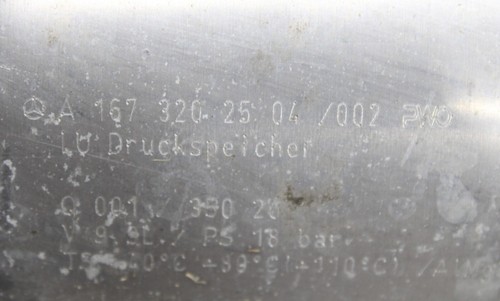 2020 - 2023 MERCEDES GLS450 X167 AIR SUSPENSION PRESSURE ACCUMULATOR TANK OEM - Picture 5 of 6