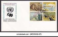 UNITED NATIONS UNO 1993 - ENDANGERED SPECIES /ANIMALS - 4V FDC