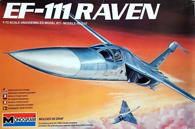 Monogram 5435 EF-111 Raven 1:72 Neu, Bauteile versiegelt