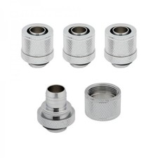Image of Corsair Hydro X Series XF Chrome Compression 10/13mm ID/OD Fittings - Four Pack