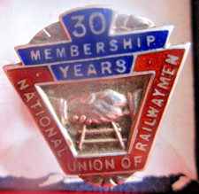 British Railways British Rail National Union of Railwaymen 30 yrs N.U.R Silver