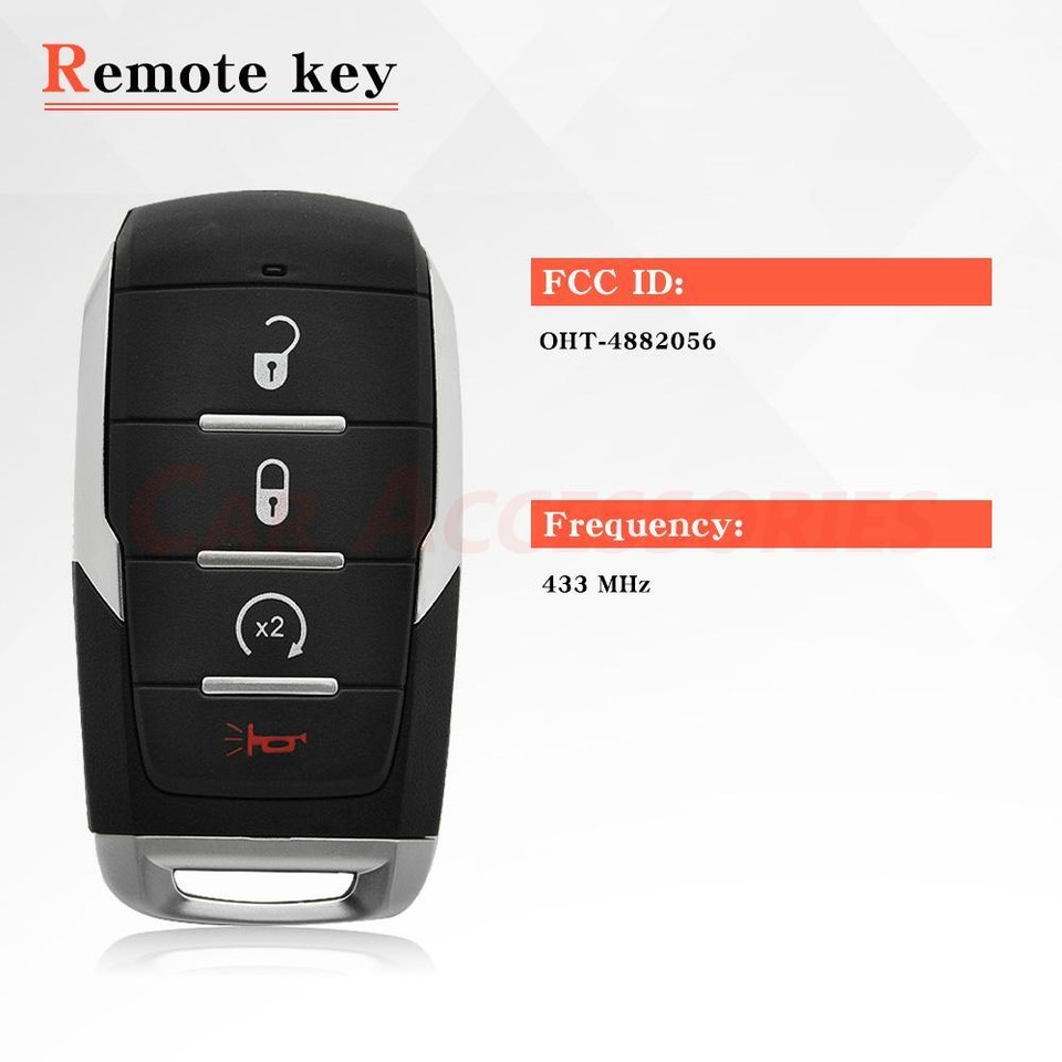FOR 2019 2020 2021 2022 RAM 1500 SMART KEYLESS REMOTE KEY FOB OHT-4882056 4BTN - Foto 7