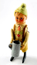 alte Schuco Tanzfigur, Tiroler Seppl mit Bierkrug, (474)