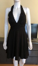 FOREVER 21 Womens Halter Dress - Lace Padded Top - Lined - Black - Size M