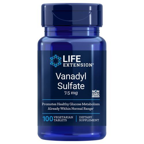 Vanadyle Sulfate 100 Tablettes 7.5 MG Par Life Extension - Photo 1/1