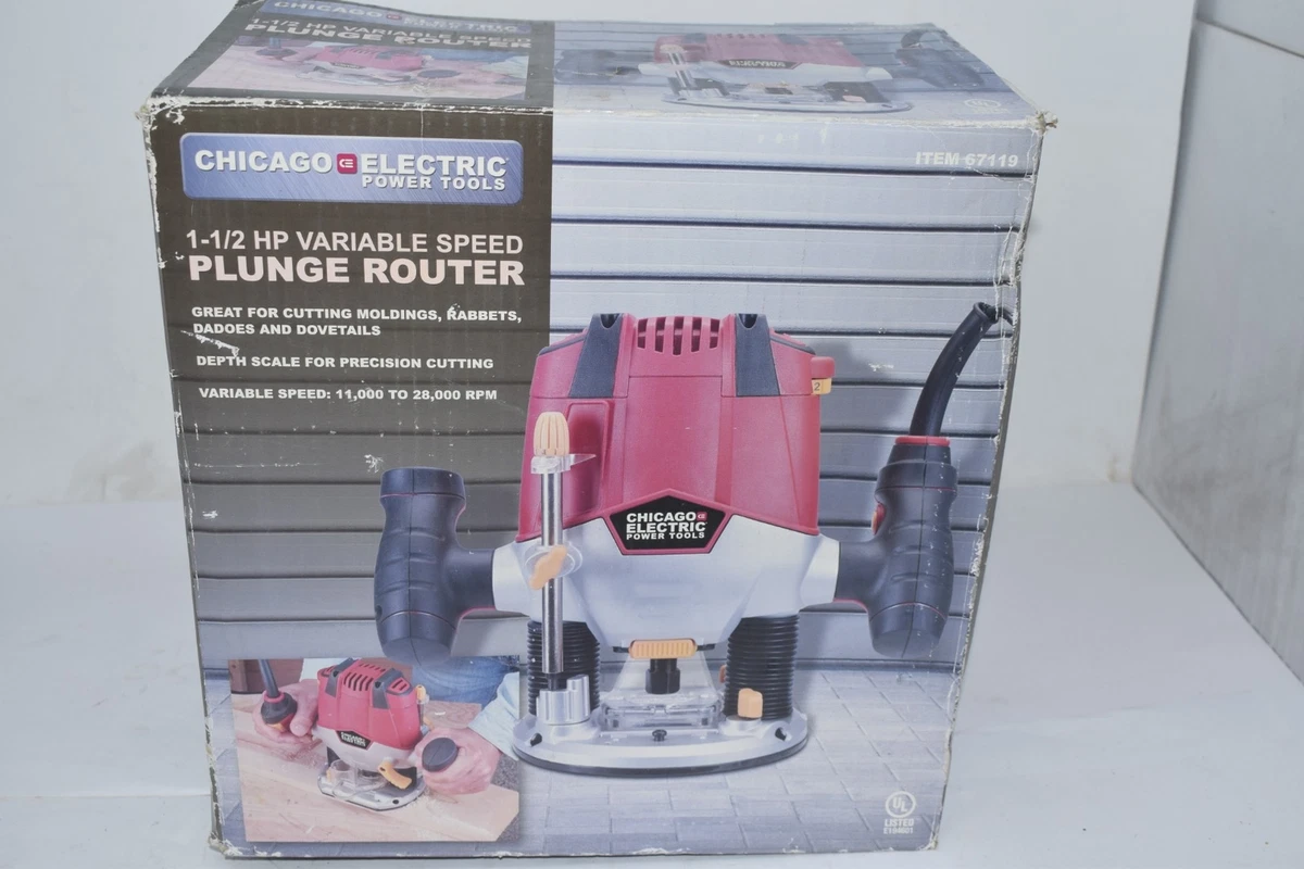 NEW CHICAGO ELECTRIC 1 1 2 HP Heavy Duty Variable Speed Plunge