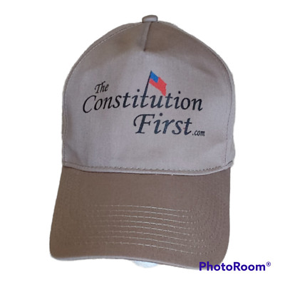 The Constitution First baseball style cap New-Beige One Size Cotton Snap back .