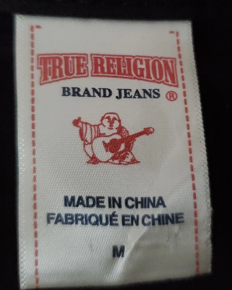 Tru Religion Mens M Black Snap Button Shirt Rock Cowboy Style - Image 4 of 4