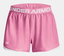 Under Armour Women  s Pink White Loose Play Up 2.0 Shorts Size S Running NWT