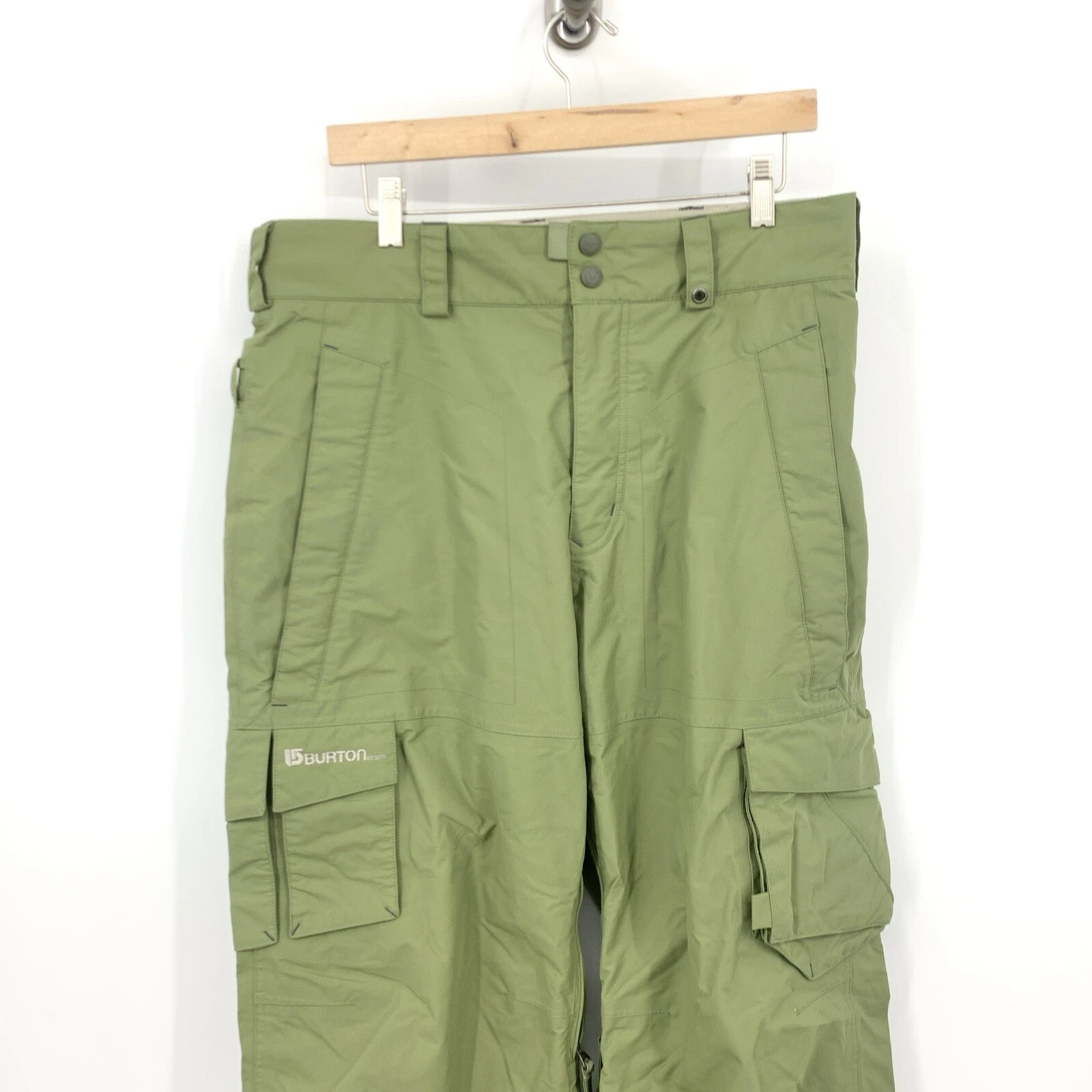 burton snow cargo pockets lined pants